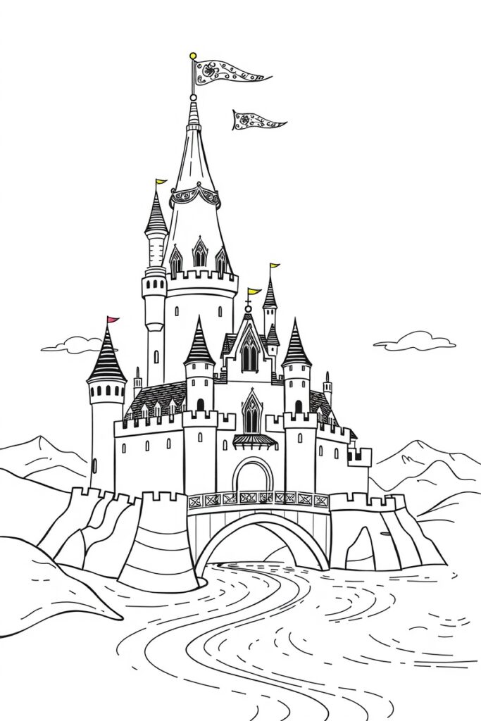 princess castle coloring pages