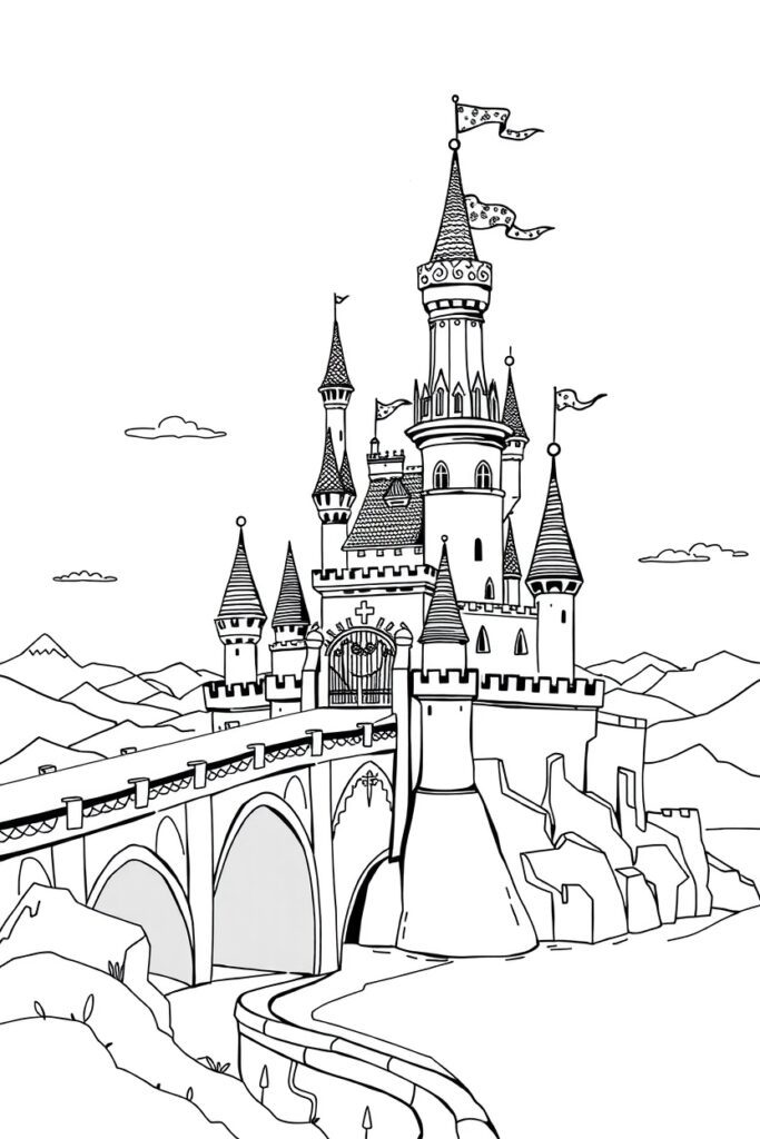 princess castle coloring pages