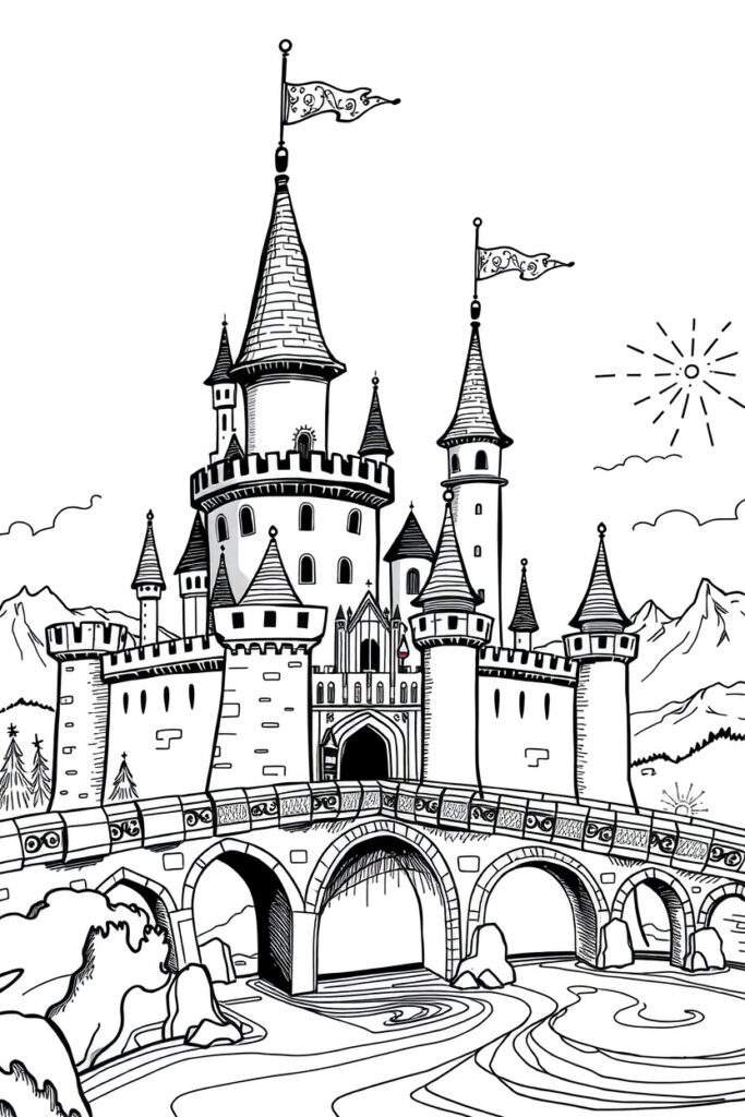 princess castle coloring pages