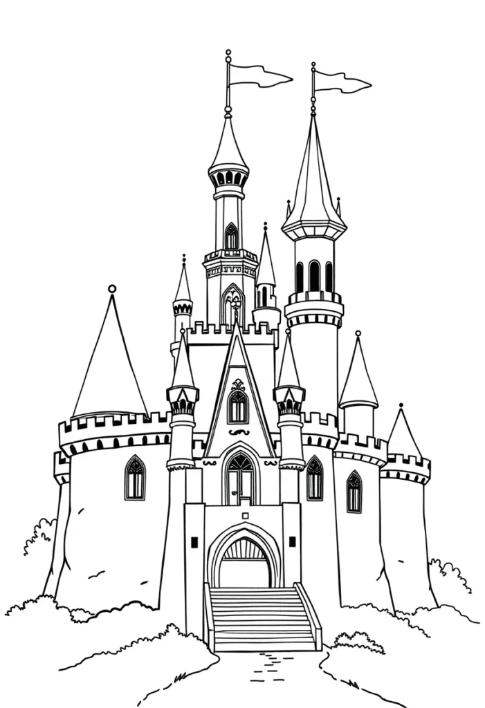 princess castle coloring pages