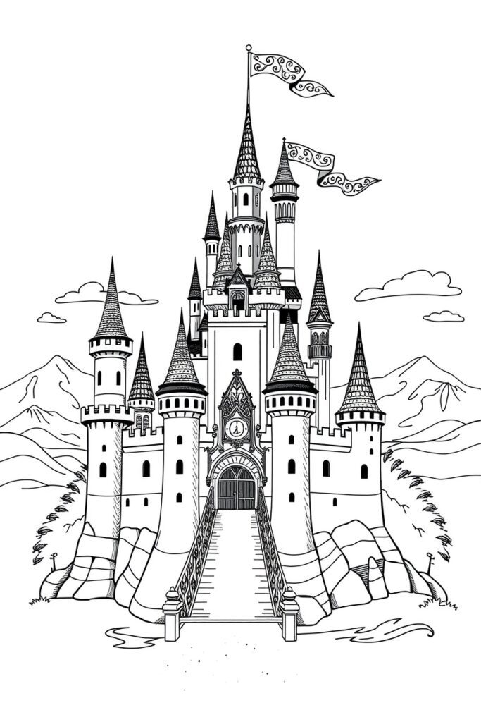 20 Princess castle coloring pages