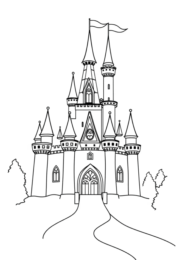 princess castle coloring pages