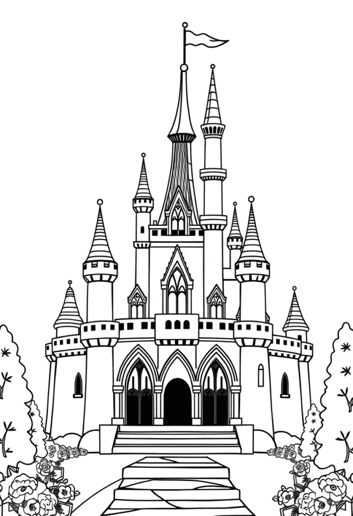 princess castle coloring pages