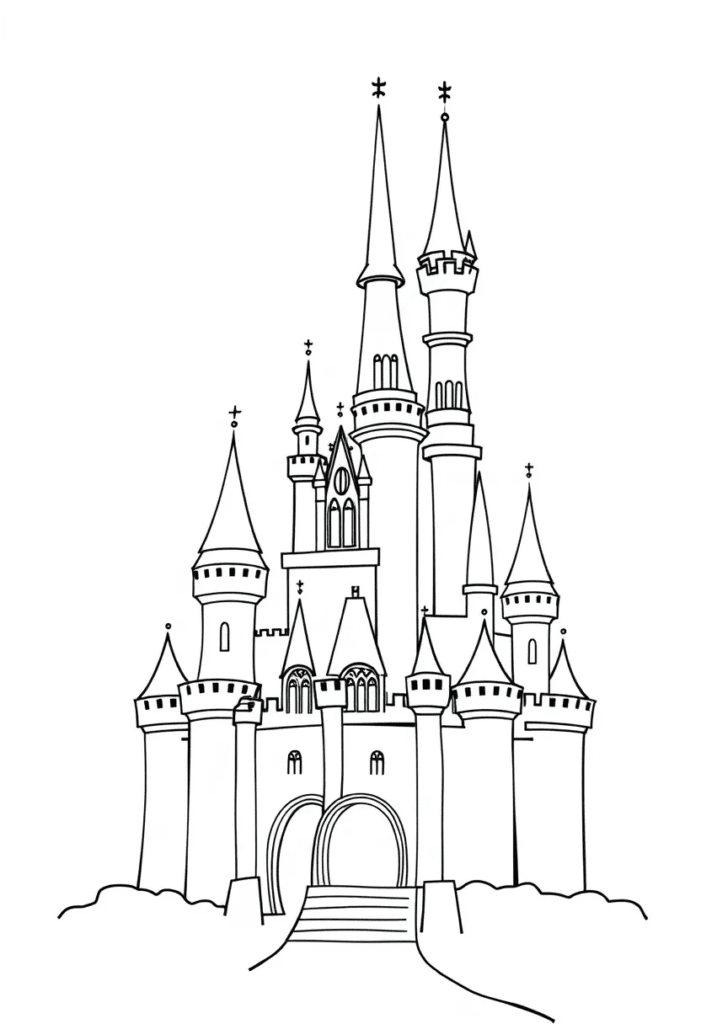 princess castle coloring pages