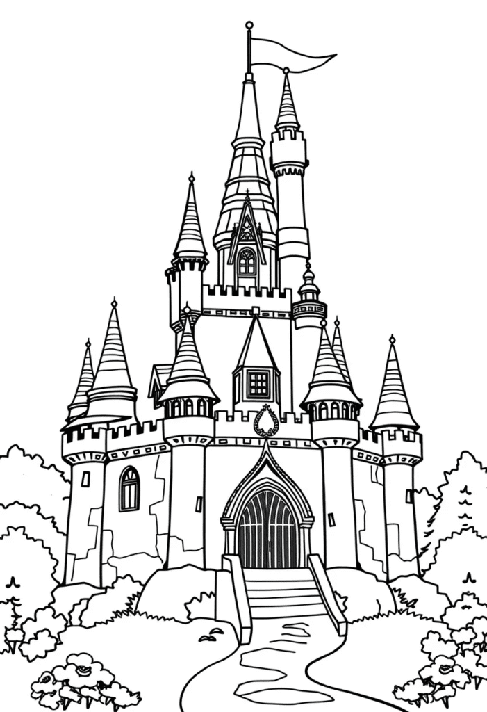 princess castle coloring pages