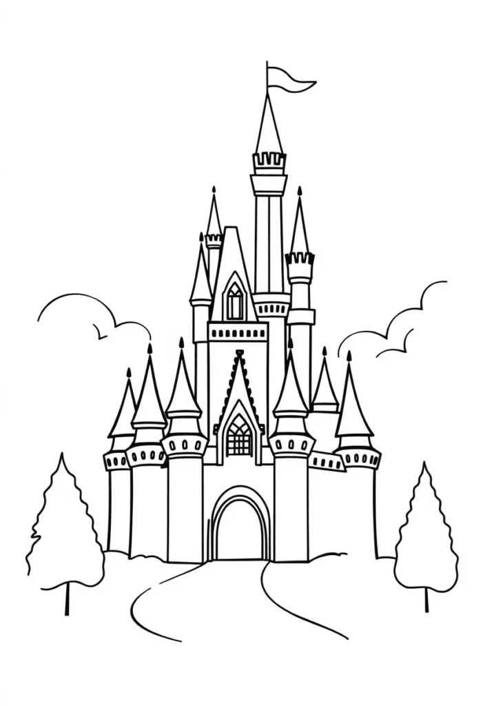 princess castle coloring pages