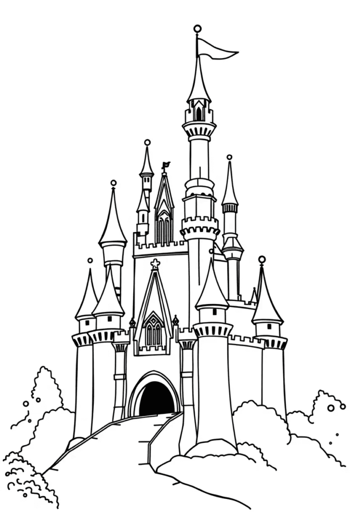 princess castle coloring pages