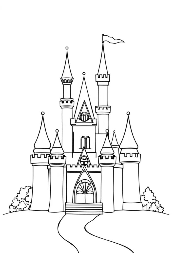 princess castle coloring pages