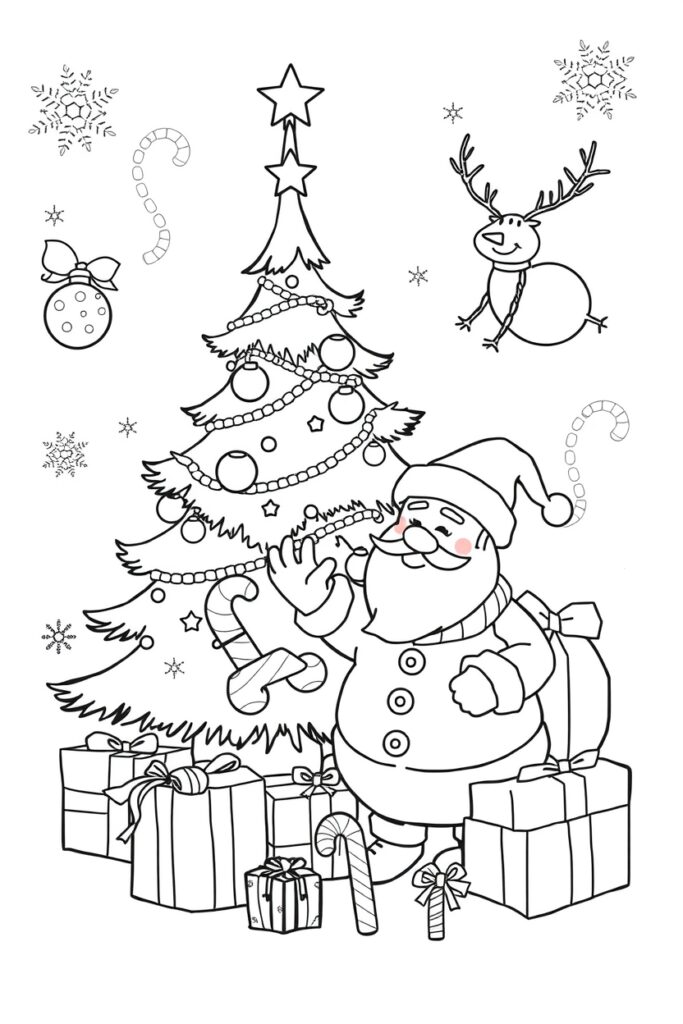 Christmas coloring pages free