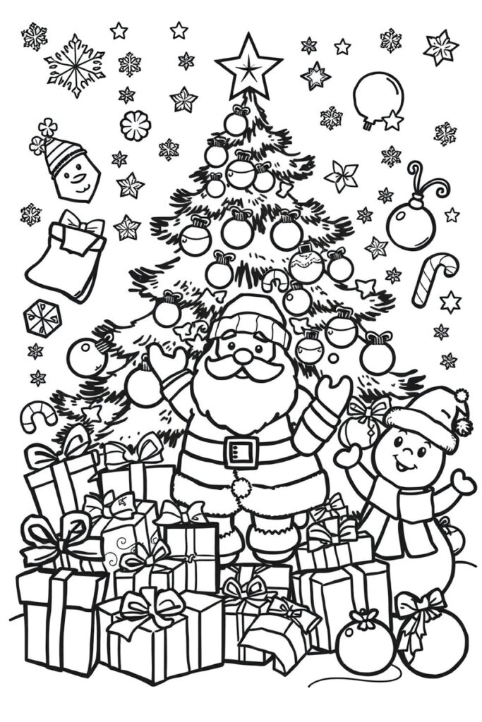 Christmas coloring pages free