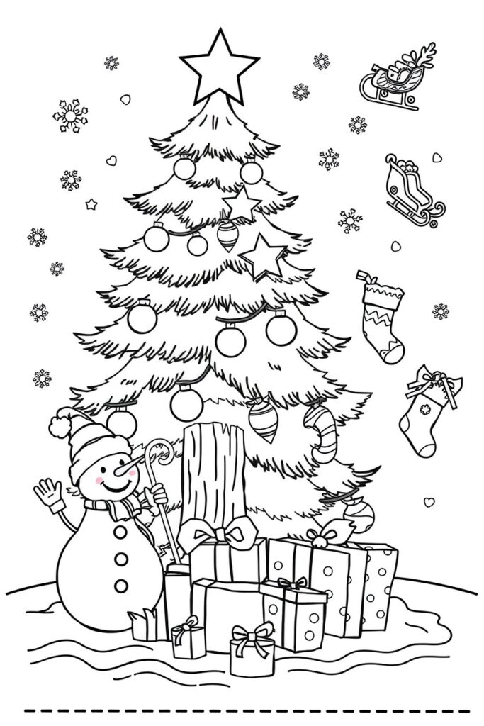 Christmas coloring pages free