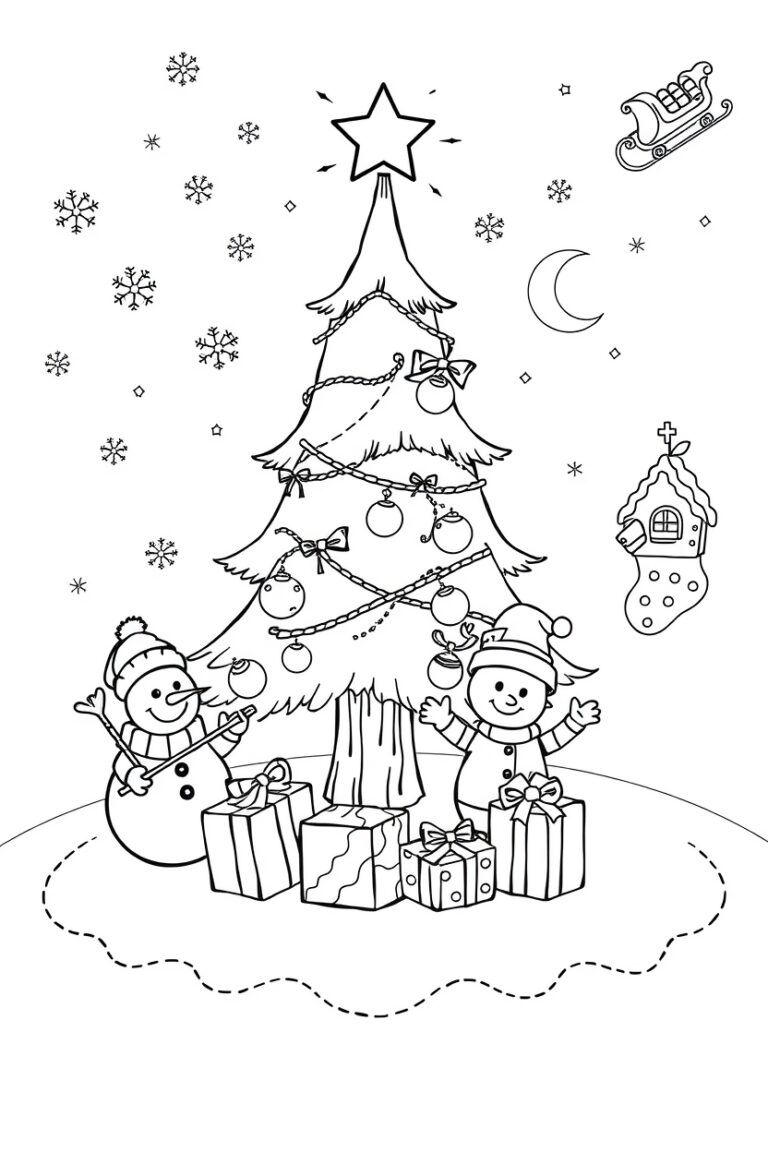 Christmas coloring pages free