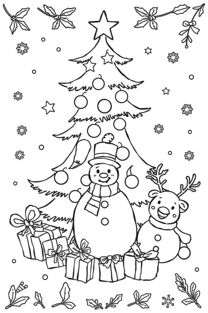 Christmas coloring pages free