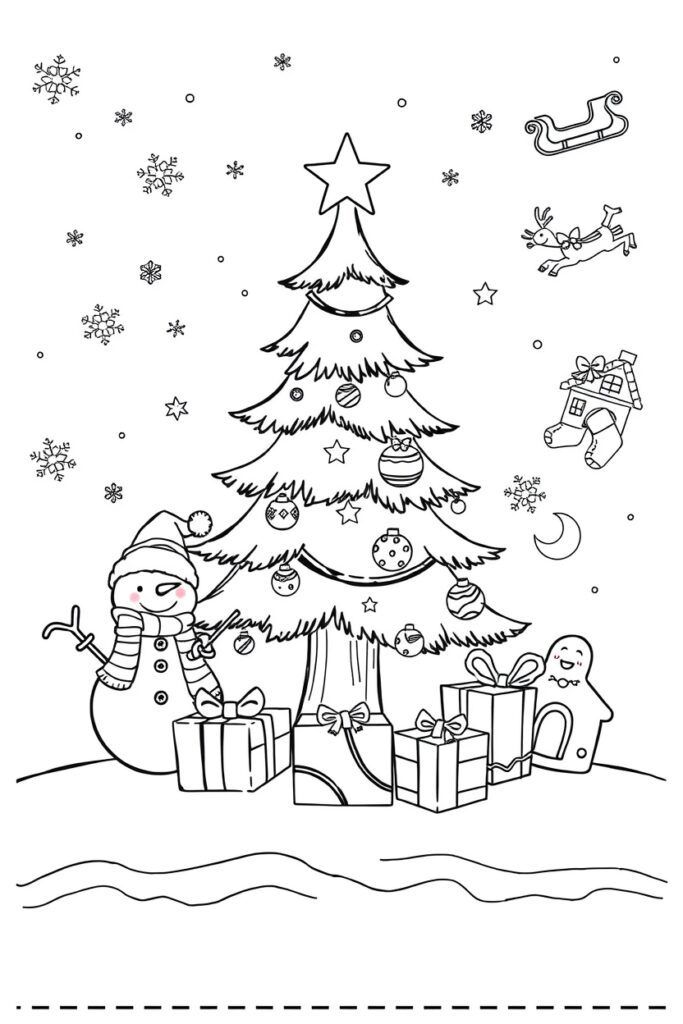 Christmas coloring pages free