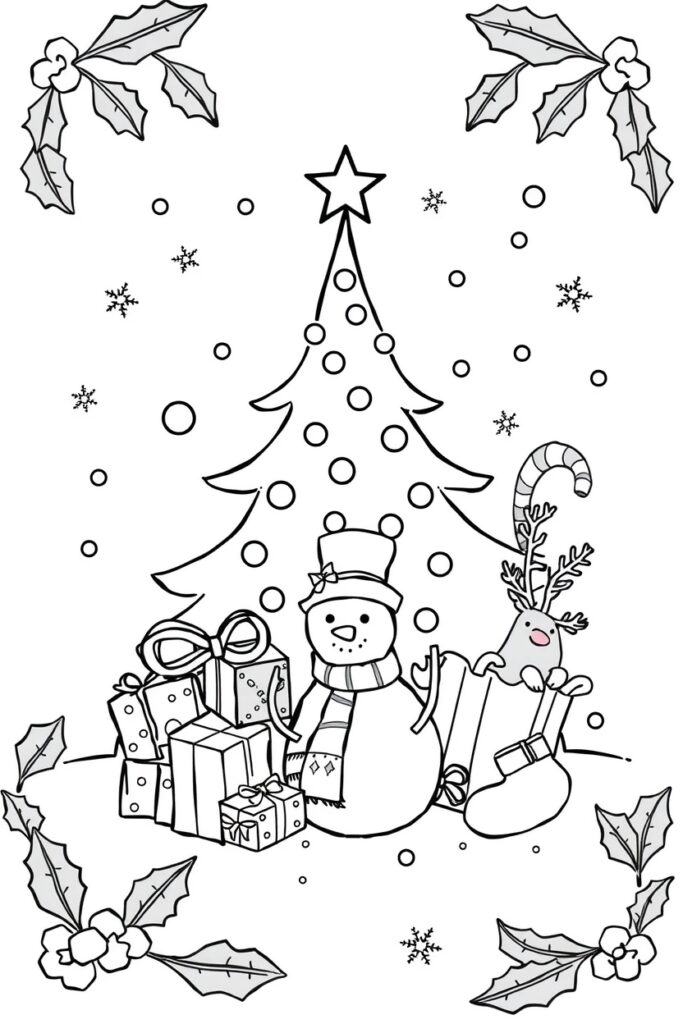 Christmas coloring pages free