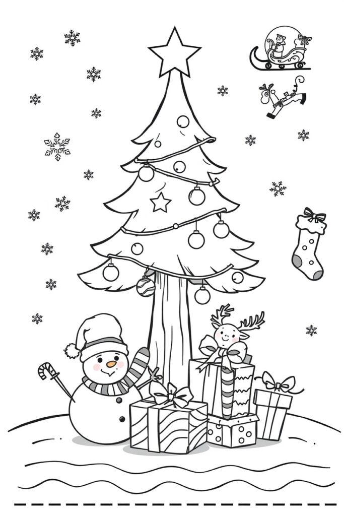 Christmas coloring pages free