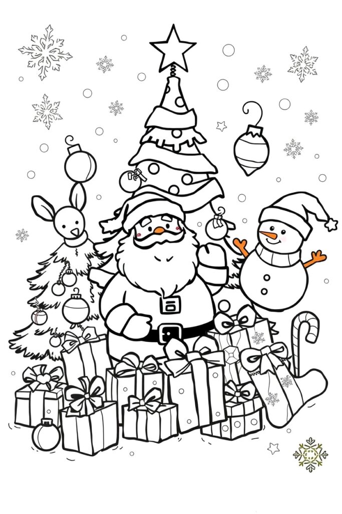 Christmas coloring pages free