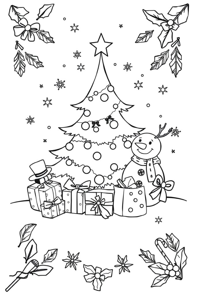 Christmas coloring pages free