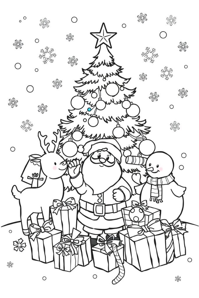 Christmas coloring pages free