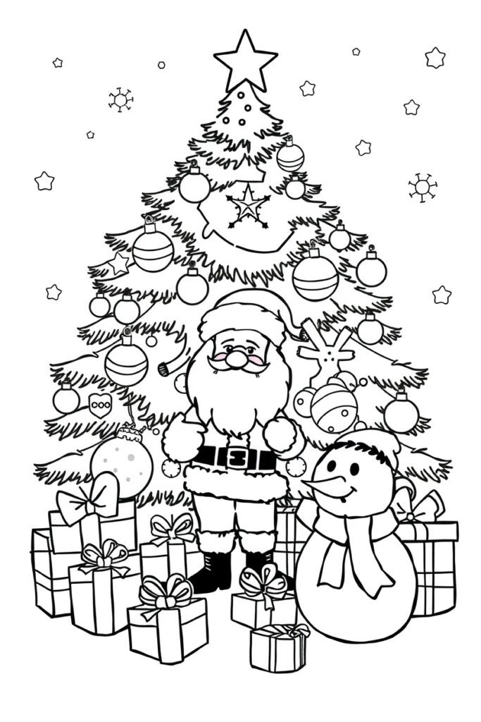 Christmas coloring pages free