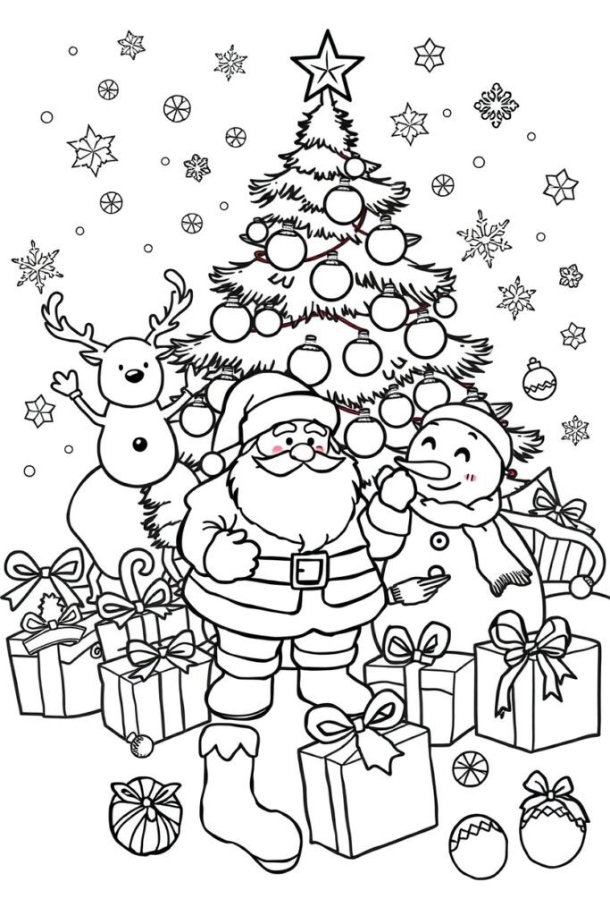 Christmas coloring pages free