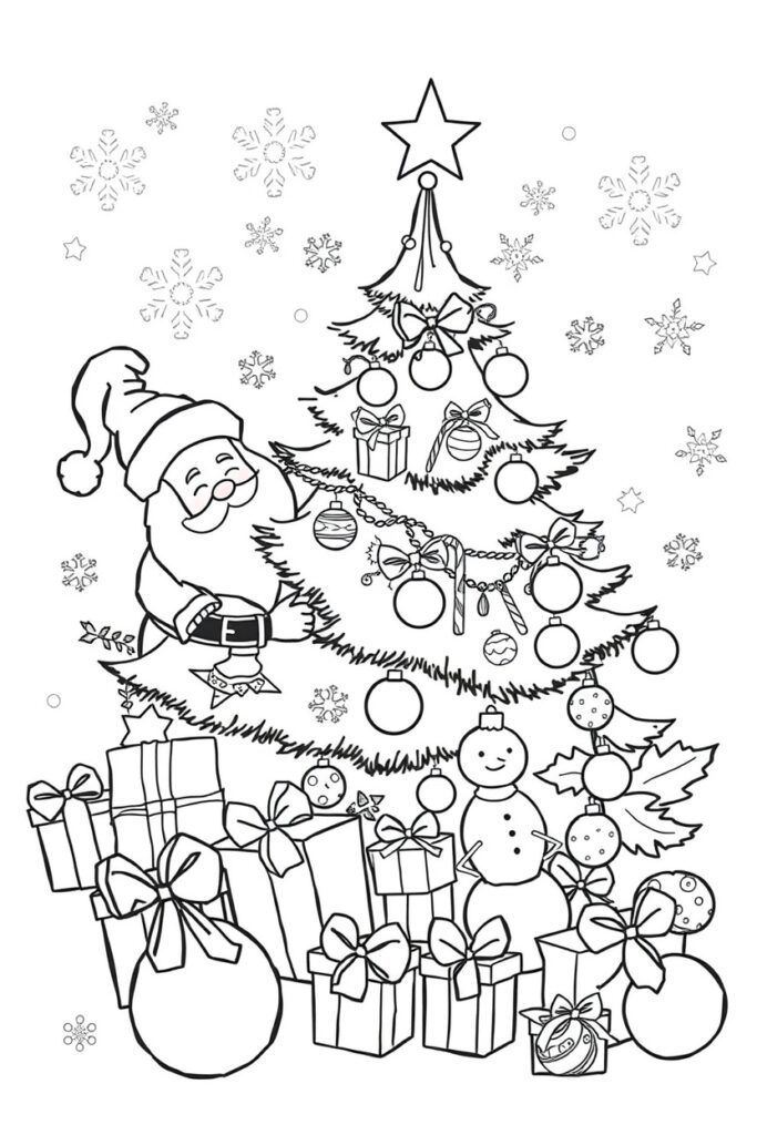 Christmas coloring pages free