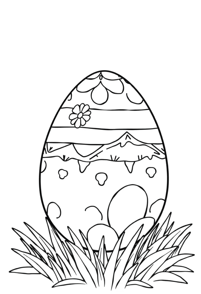 Easter egg coloring pages free download