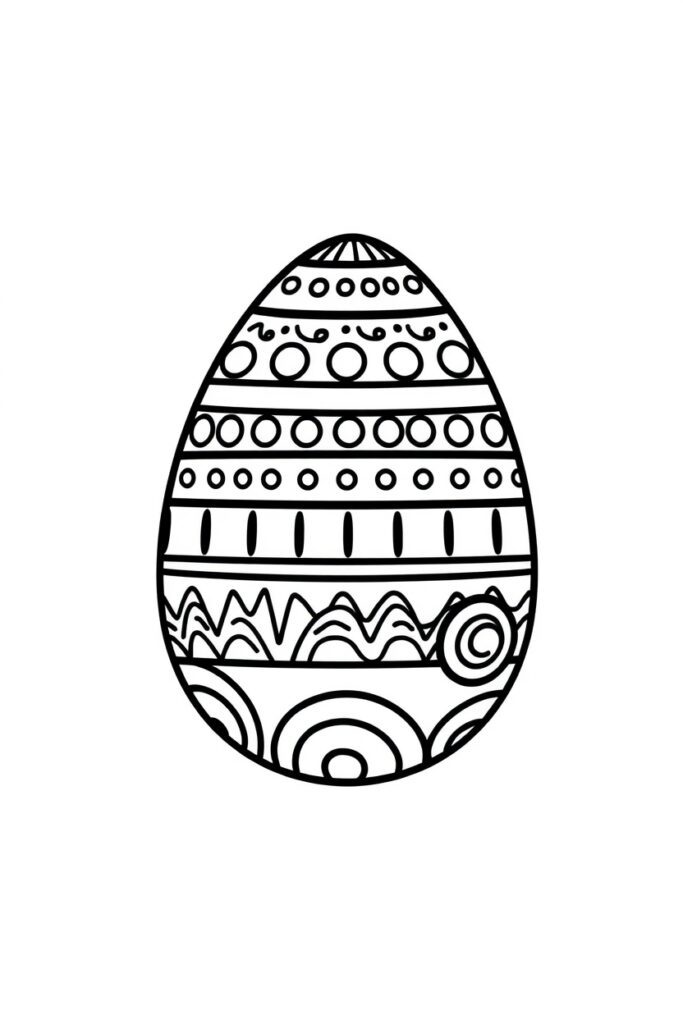Easter egg coloring pages free download