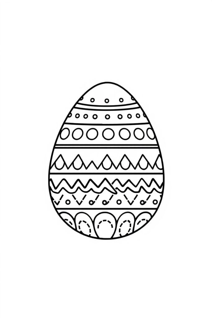 Easter egg coloring pages free download