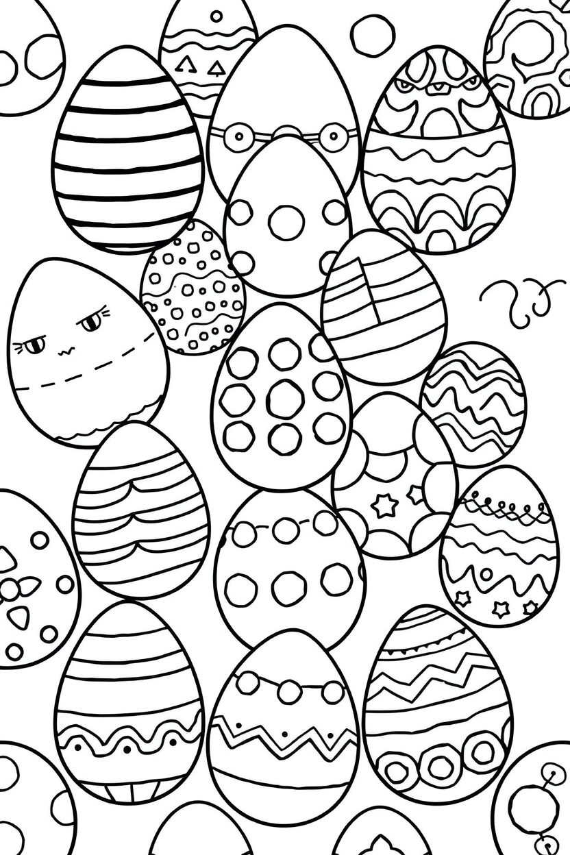 Easter egg coloring pages free download