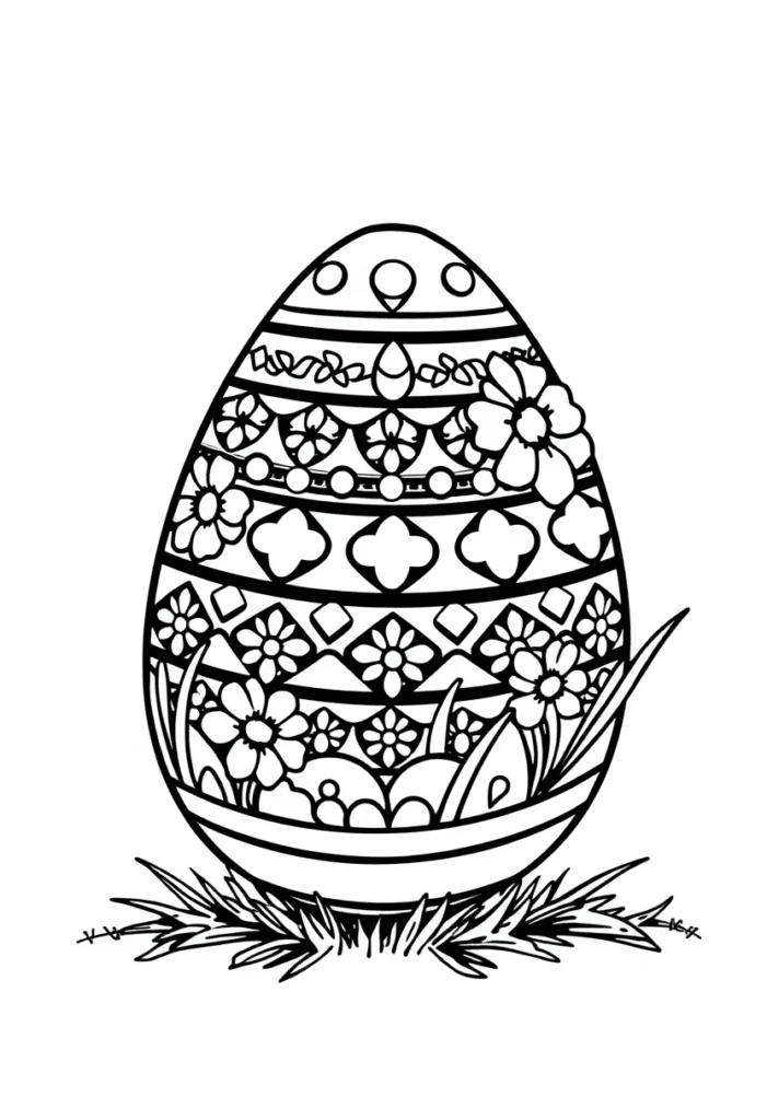 Easter egg coloring pages free download