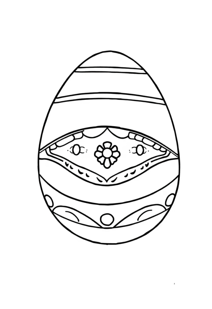 Easter egg coloring pages free download