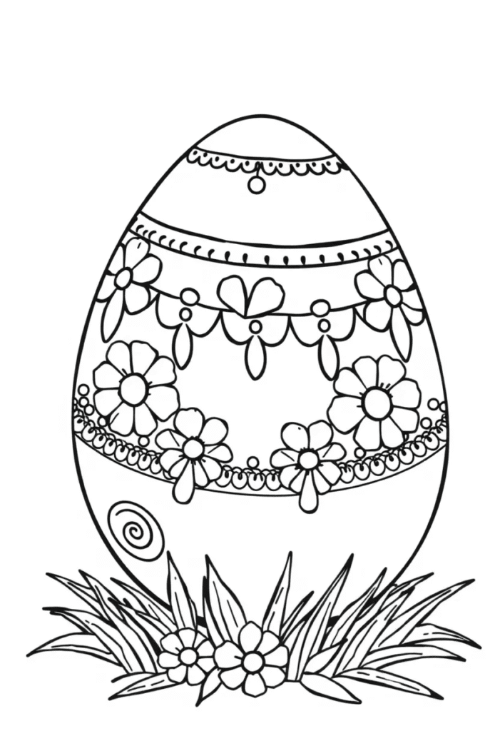 Easter egg coloring pages free download