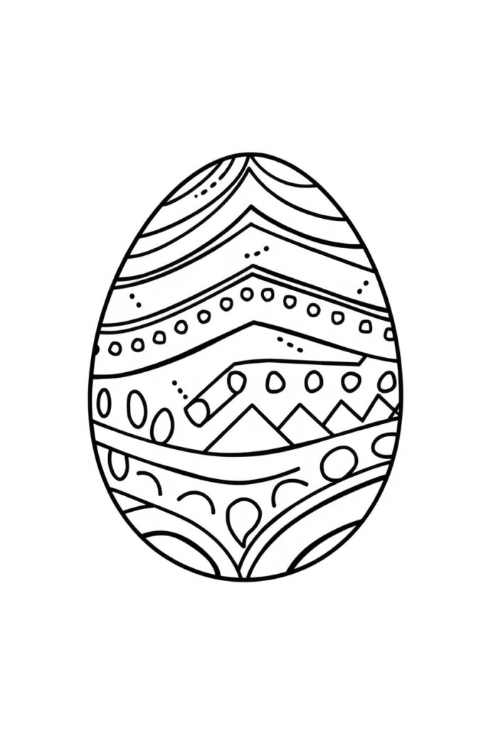 Easter egg coloring pages free download