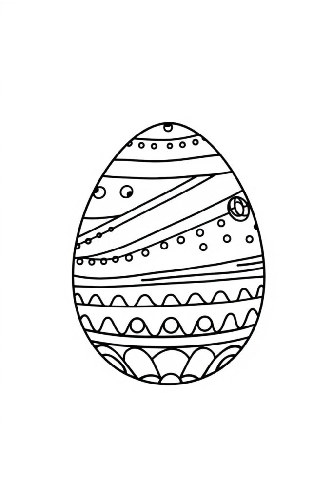 Easter egg coloring pages free download