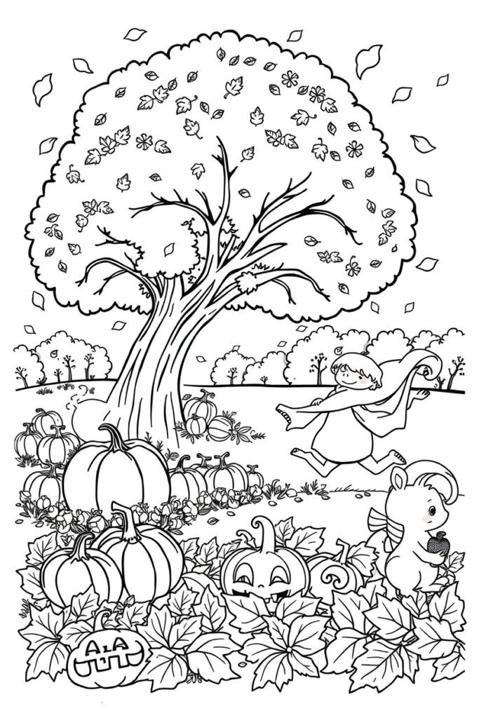 Fall coloring pages (40 pages)​