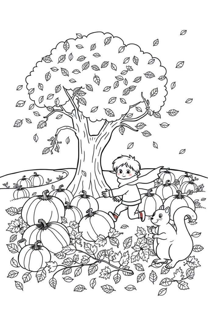 Fall coloring pages (40 pages)​