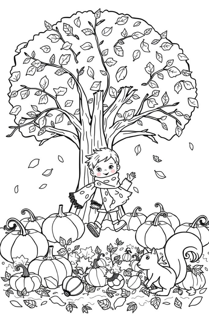 Fall coloring pages (40 pages)​