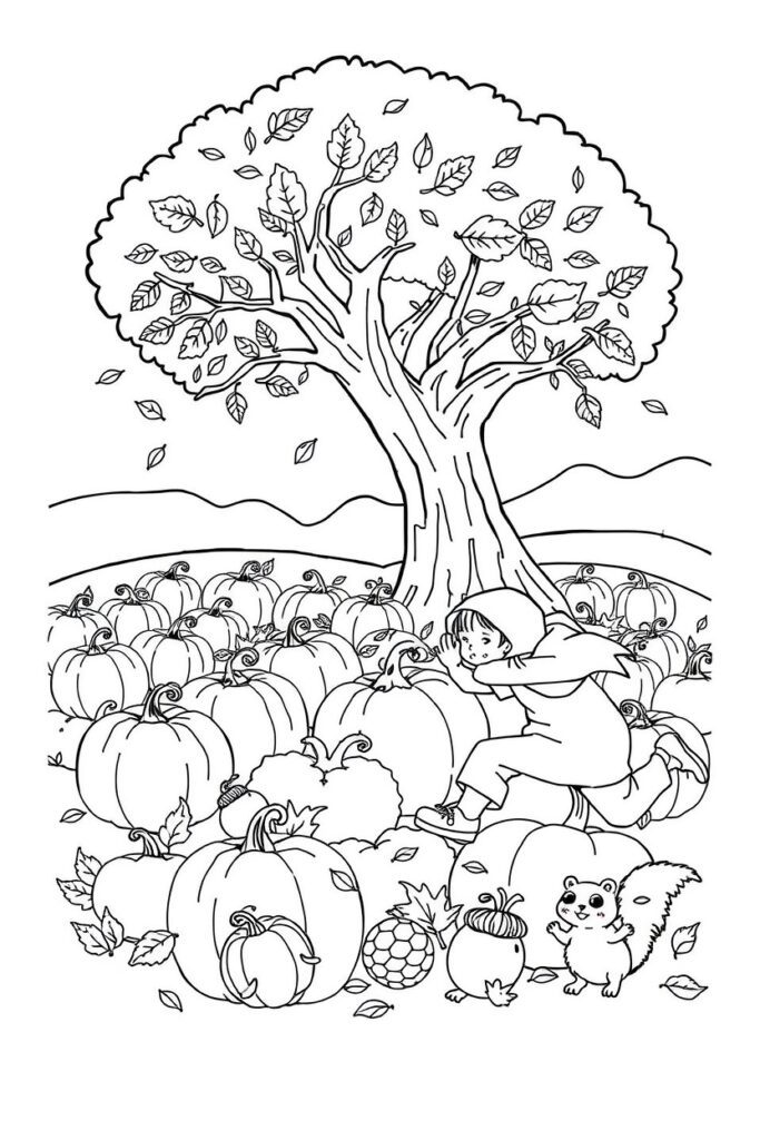 Fall coloring pages (40 pages)​