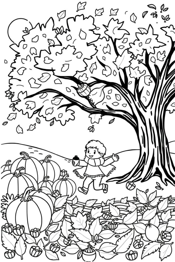 Fall coloring pages (40 pages)​