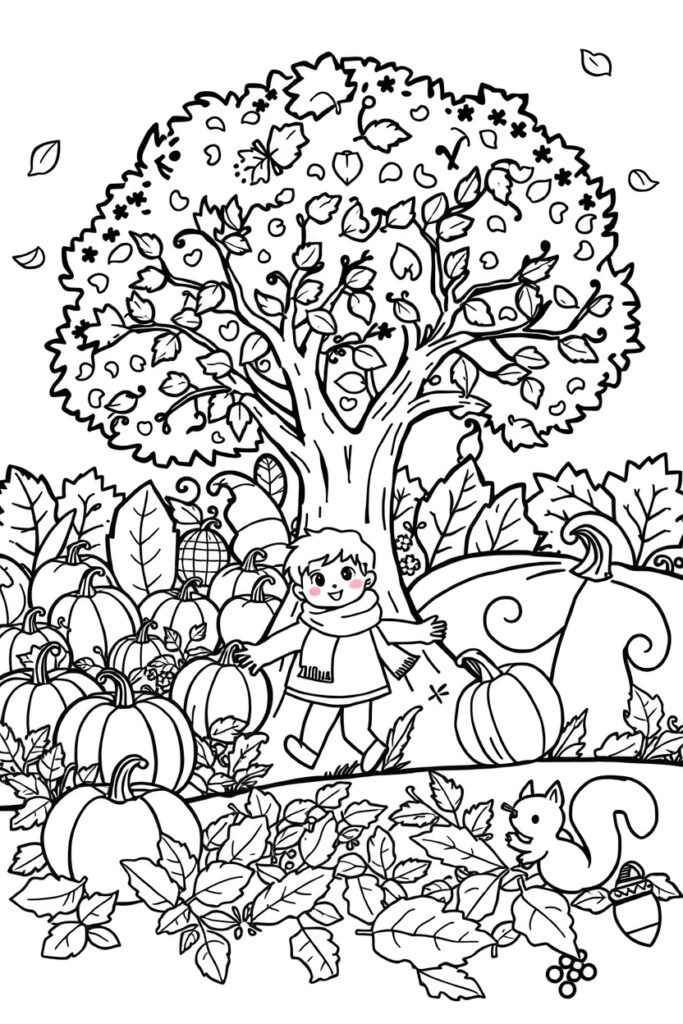 Fall coloring pages (40 pages)​