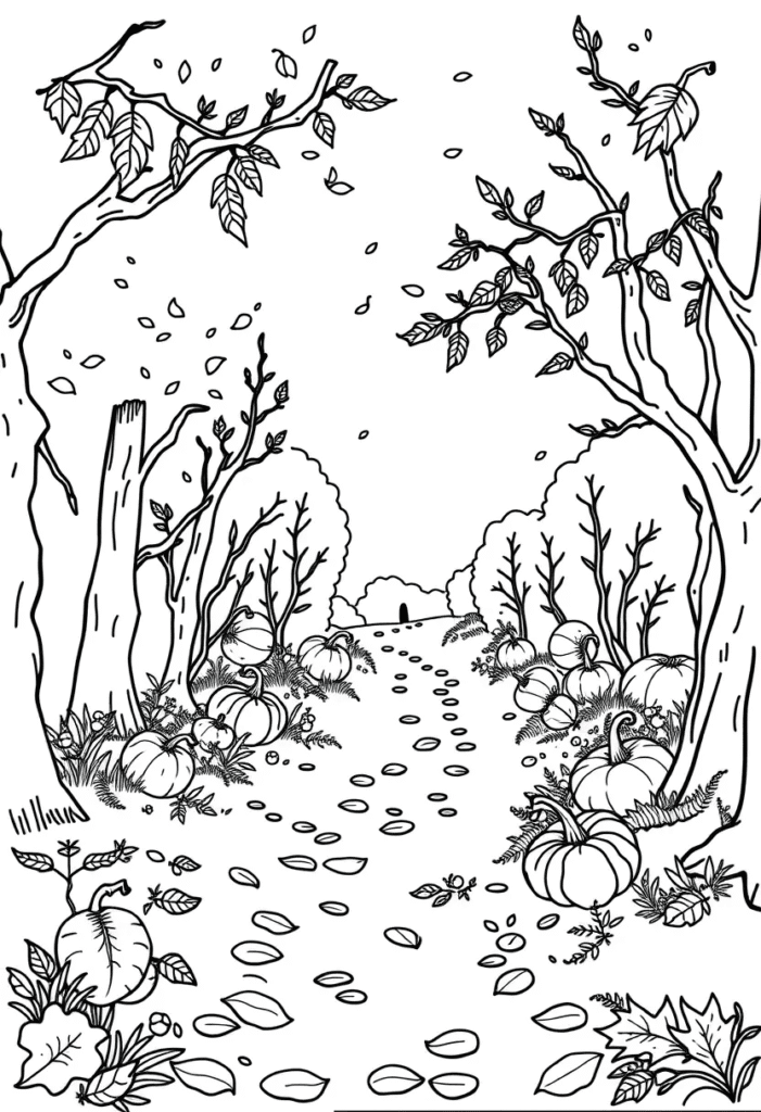 Fall coloring pages (40 pages)​