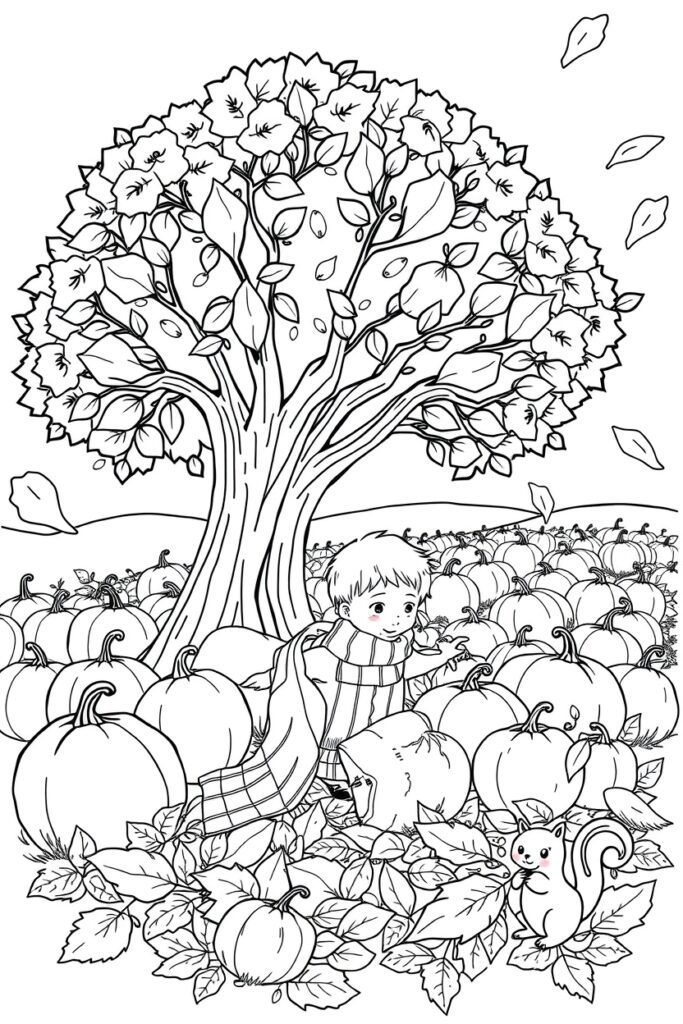 Fall coloring pages (40 pages)​