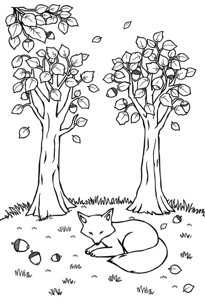 Fall coloring pages (40 pages)​