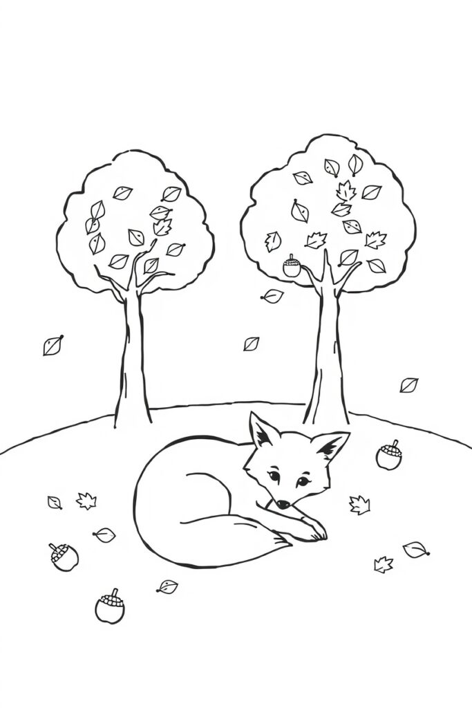 Fall coloring pages (40 pages)​