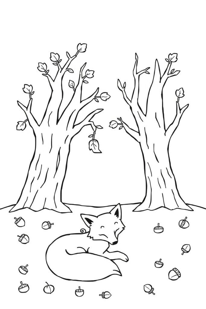 Fall coloring pages (40 pages)​