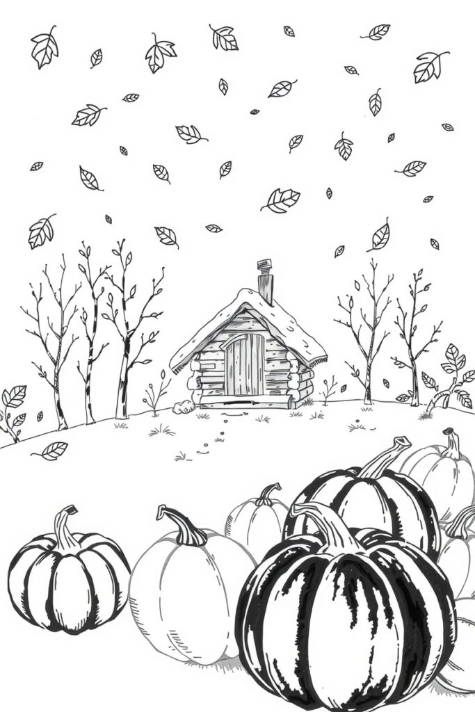 Fall coloring pages (40 pages)​