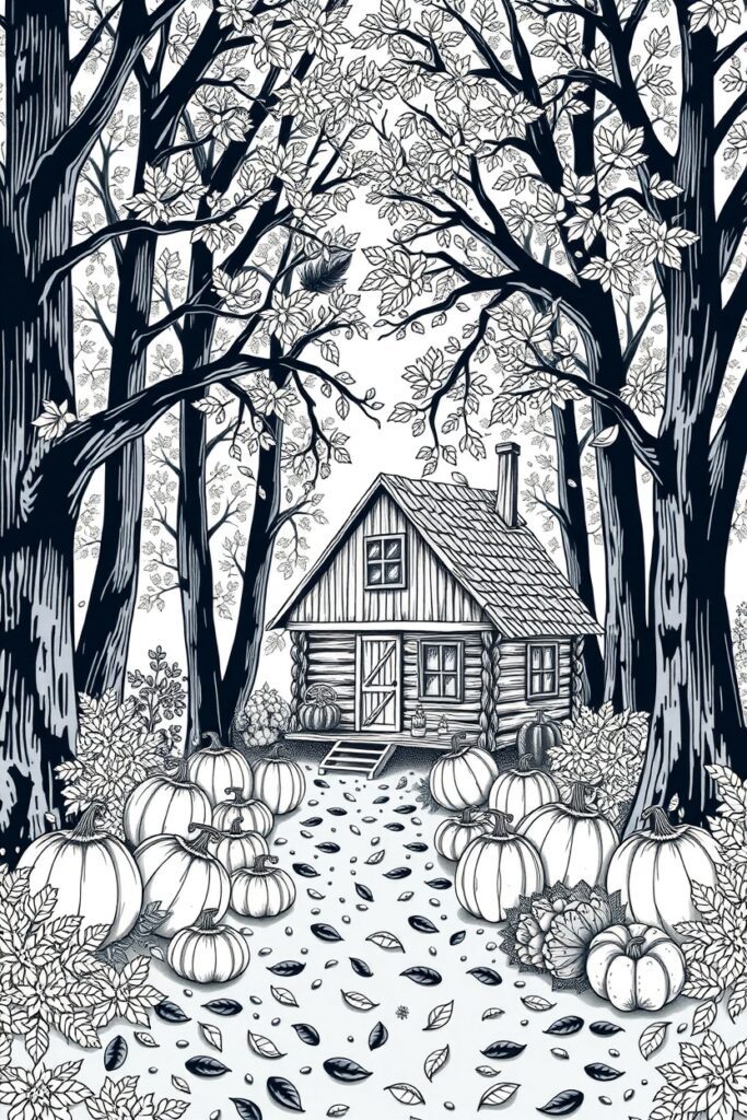 Fall coloring pages (40 pages)​