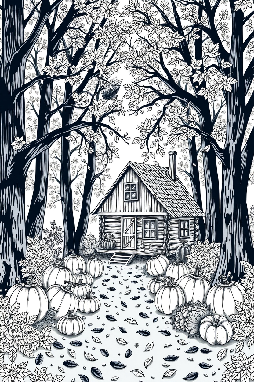 Fall coloring pages (40 pages)​