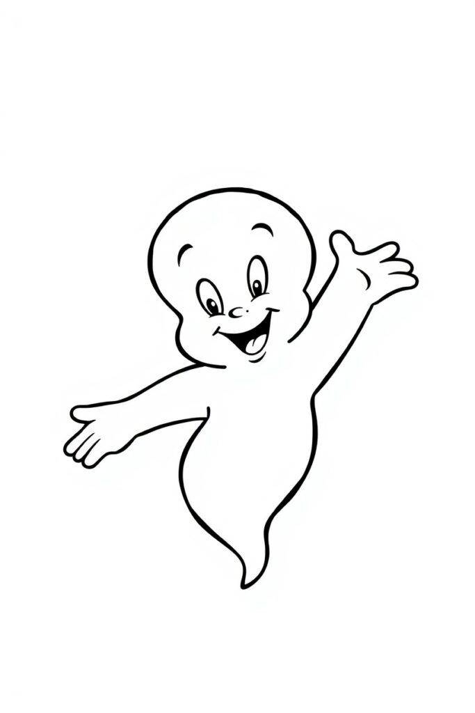 coloring page ghost face
